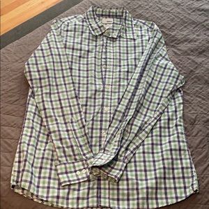 Green & Blue checked Sonoma button down sz L